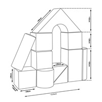 Habkockák – óriási építőkészlet 11 db white