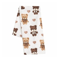 Pamut pelenka nyomtatott mintával New Baby bears with heart