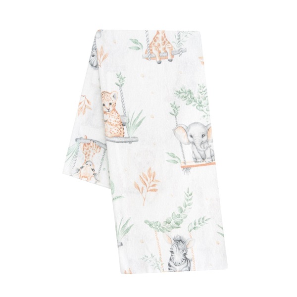 Flanel pelenka nyomtatott mintával New Baby ZOO