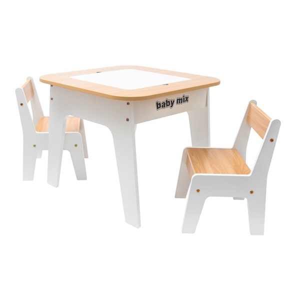 Gyerekasztal és szék Baby Mix Leaf Natural