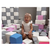 Habkockák - 45 darabos nagy habkocka Pyramida blue white grey