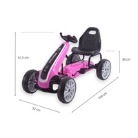 SÉRÜLT CSOMAGOLÁS Go-kart Milly Mally Power pedálos gyerek gokart rózsaszín