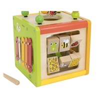 5 az 1-ben oktató kocka labirintussal és xilofonnal Viga