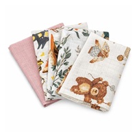 Pamut pelenka nyomtatott mintával NEW BABY 60x80 cm STANDARD GIRL 5 db