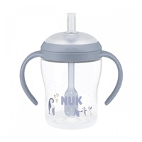 NUK Perfect Match tanuló cumisüveg szívószállal PENGUIN 150 ml