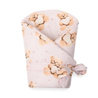 Gyerek pólya New Baby Love Teddy bear 80x80 cm pink