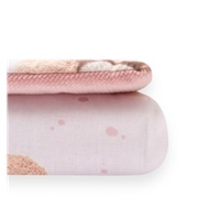 Kétoldalas együttes Velvet és pamut New Baby babakocsiba Love Teddy Bear pink