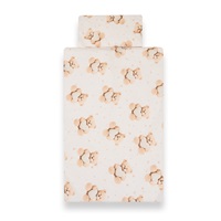 2-részes ágyneműhuzat New Baby Love Teddy Bear 90/120 cm beige
