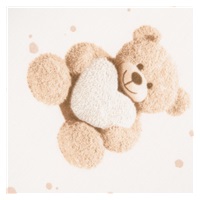 Rácsvédő kiságyba New Baby Love Teddy Bear beige