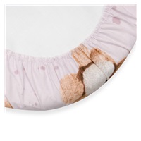 Pamut babakocsihoz való lepedő pamut New Baby Love Teddy Bear pink 35x75 cm