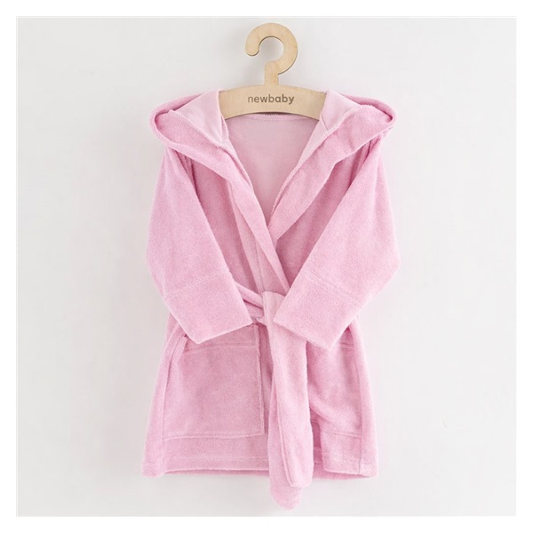 Gyerek frottír fürdőköpeny New Baby pink