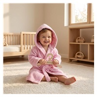 Gyerek frottír fürdőköpeny New Baby pink