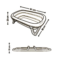 Összecsukható műanyag babakád Tega Baby beige