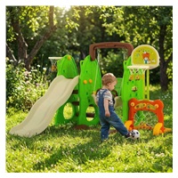 Gyerek csúszda hintával 3 az 1-ben Baby Mix zöld