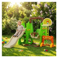Gyerek csúszda hintával 3 az 1-ben Baby Mix zöld