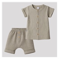 Baba muszlin ing rövidnadrággal New Baby linen