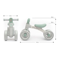 FLIXY futóbicikli LED világítással Milly Mally– grey