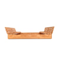 Gyerek fa homokozó fedővel és padokkal Baby Mix 180x180 cm