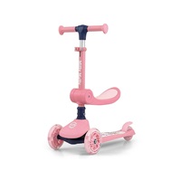 FUZZY háromkerekű üléses-scooter egyensúlyozó roller gyerekeknek pink