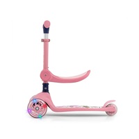FUZZY háromkerekű üléses-scooter egyensúlyozó roller gyerekeknek pink