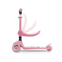 FUZZY háromkerekű üléses-scooter egyensúlyozó roller gyerekeknek pink