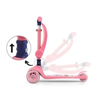 FUZZY háromkerekű üléses-scooter egyensúlyozó roller gyerekeknek pink