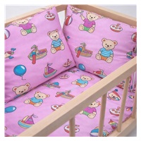 Fa babaágy-bölcső ágyneművel Baby Mix bears
