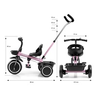 Gyerek háromkerekű bicikli Milly Mally Axel pink