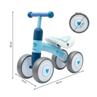Gyerek futóbicikli Baby Mix Baby Bike Fekete-fehér foci (Újszerű)