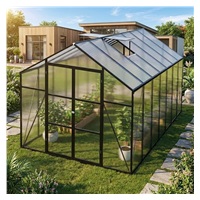 Kerti üvegház, 244 × 427 cm, polikarbonátból, alumínium vázzal