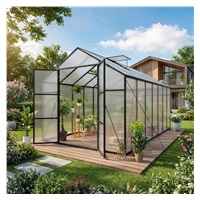Kerti üvegház, 244 × 427 cm, polikarbonátból, alumínium vázzal