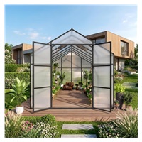 Kerti üvegház, 244 × 427 cm, polikarbonátból, alumínium vázzal