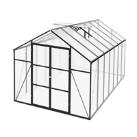 Kerti üvegház, 244 × 427 cm, polikarbonátból, alumínium vázzal