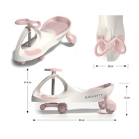 Gyerek gravitációs egyensúlyozó bicikli Gravity Milly Mally cream pink