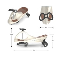 Gyerek gravitációs egyensúlyozó bicikli Gravity Milly Mally beige brown
