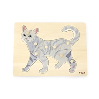 Gyermek fa puzzle Viga Cat