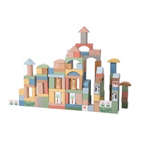 Safari fa építőkockák 120 db Montessori Baby Mix