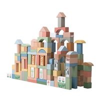 Safari fa építőkockák 120 db Montessori Baby Mix