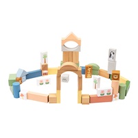 Safari fa építőkockák 120 db Montessori Baby Mix