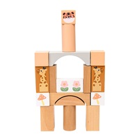 Safari fa építőkockák 120 db Montessori Baby Mix