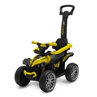 Bébitaxi tolókarral Baby Mix Mega Prime EVA sárga (Sérült csomagolás)