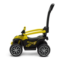 Bébitaxi tolókarral Baby Mix Mega Prime EVA sárga (Sérült csomagolás)