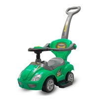 Bébitaxi tolókarral 3az1-ben Baby Mix Mega Car zöld (Sérült csomagolás)