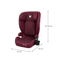 IslaBaby SafiroFix i-Size – autósülés 100–150 cm, 15–36 kg, ISOFIX rendszerrel | Mesh Burgundy