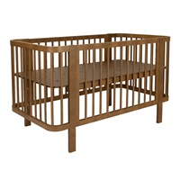 Gyermek ovális babaágy New Baby Klára dió színű