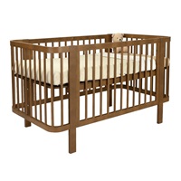 Gyermek ovális babaágy New Baby Klára dió színű