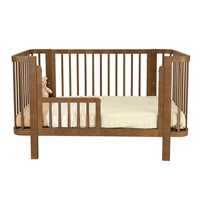 Gyermek ovális babaágy New Baby Klára dió színű